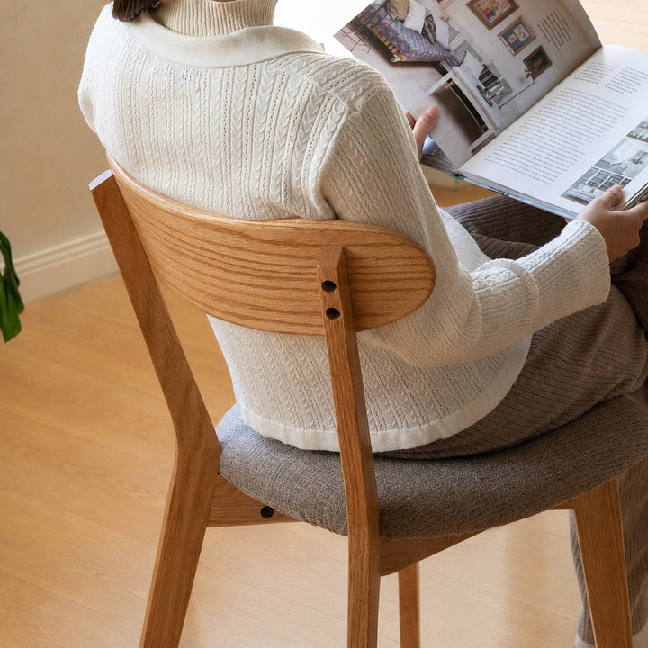 Mora Scandinavian Oak Wood Dining Chair - Exclusivia