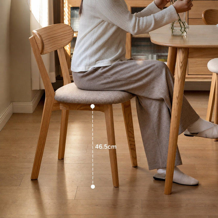 Mora Scandinavian Oak Wood Dining Chair - Exclusivia