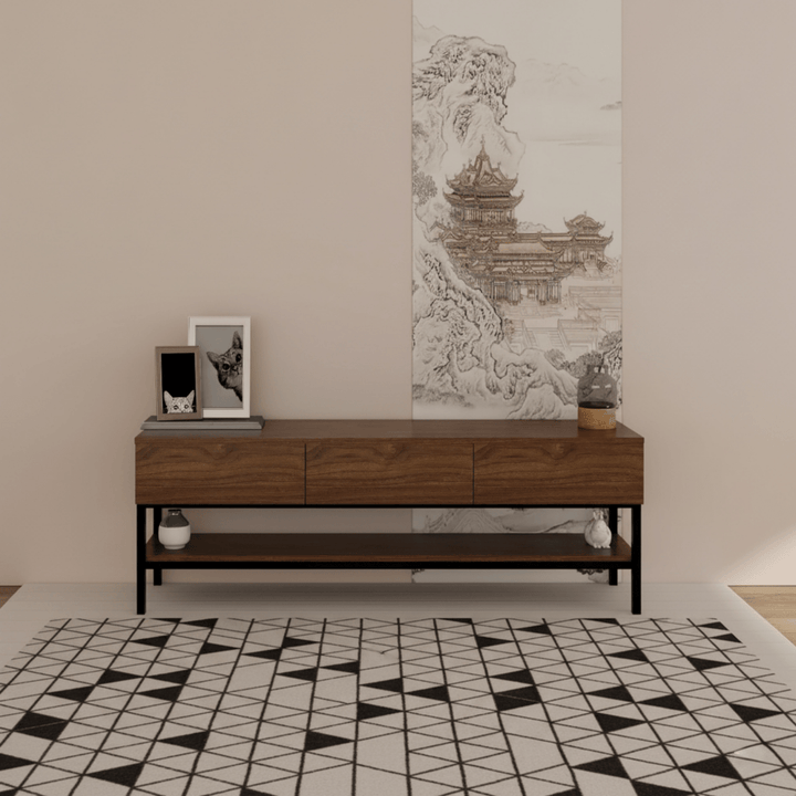 MORNA Industrial Solid Wood TV Console - Exclusivia