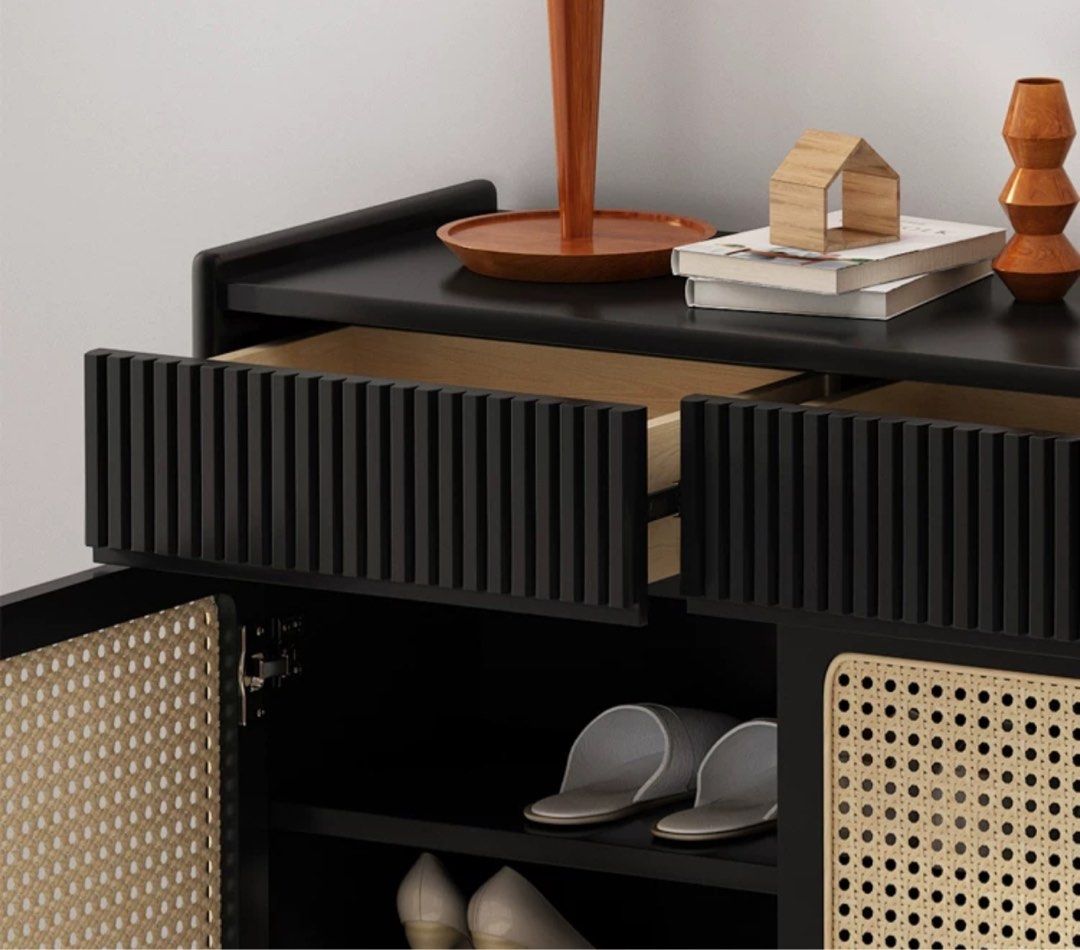 TALUS Rustic Solid Wood Shoe Cabinet