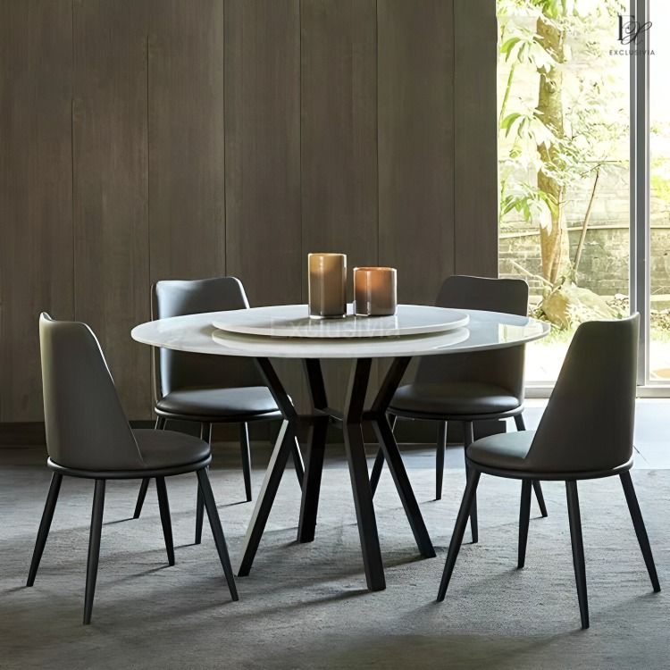 MYRA Contemporary Marble Dining Table - Exclusivia