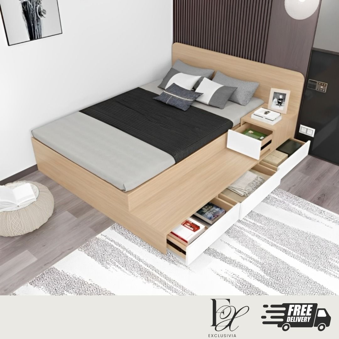 NAGOYA Japanese Storage Platform Bed Frame - Exclusivia