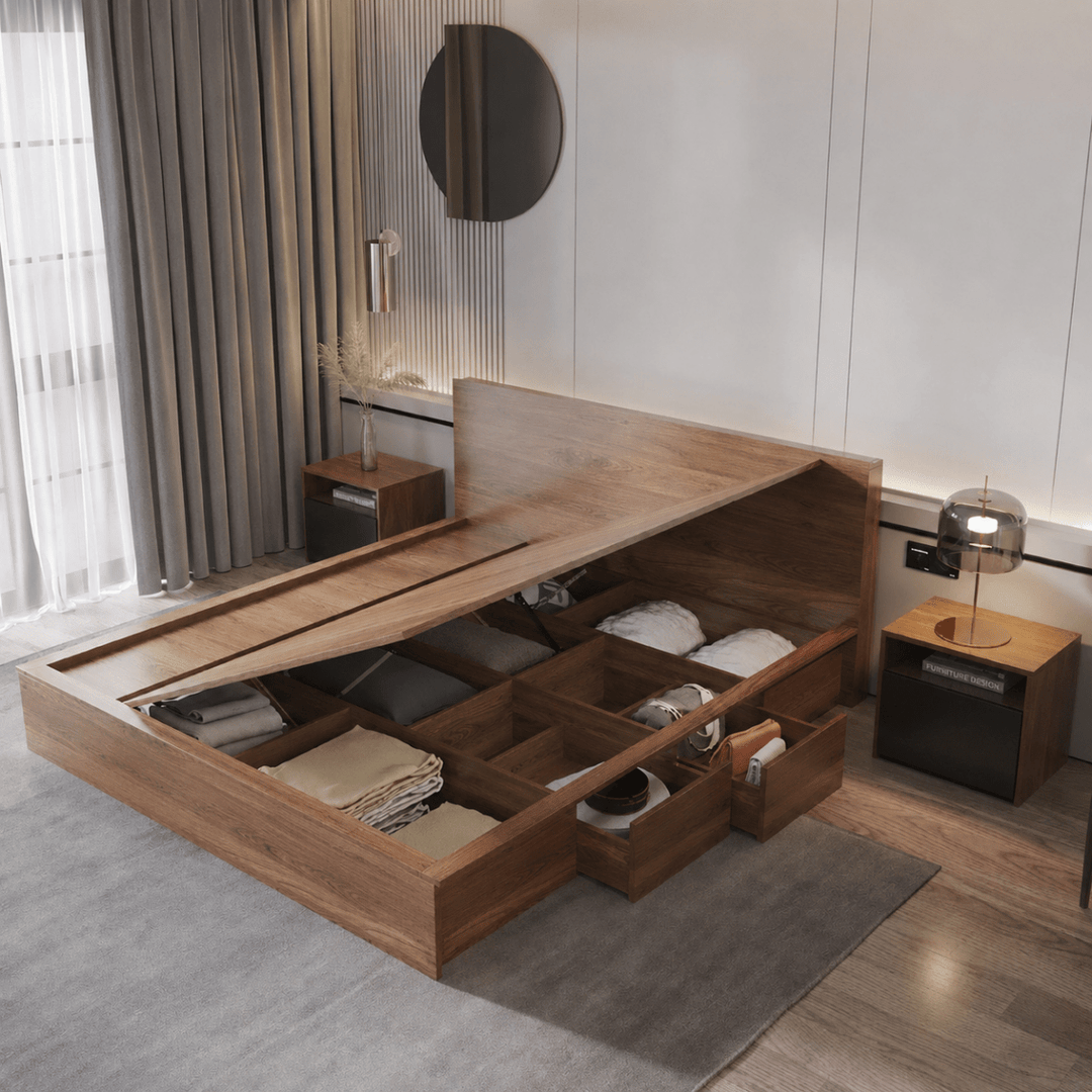Nara Japanese Storage Bedframe - Exclusivia
