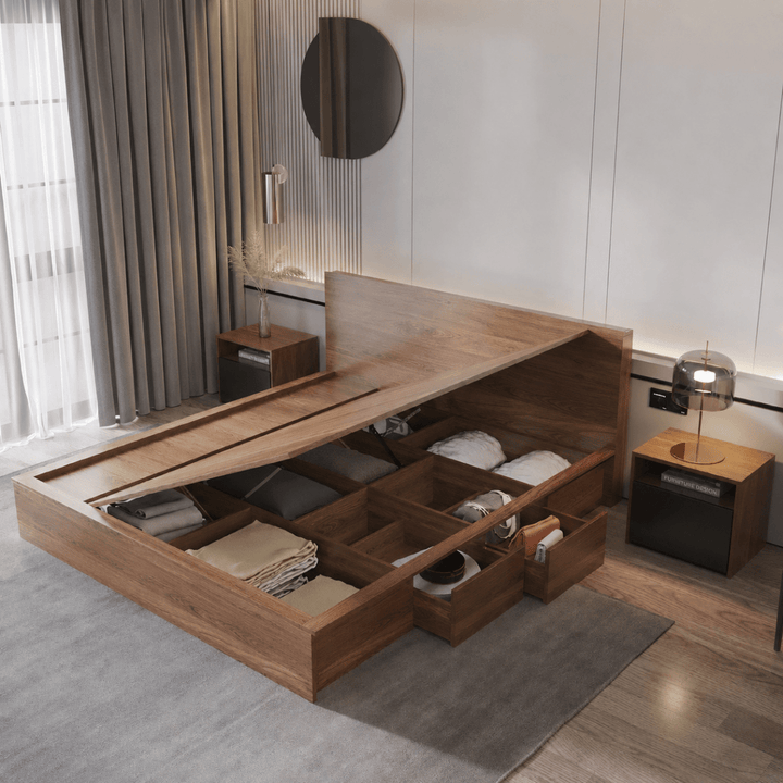 Nara Japanese Storage Bedframe - Exclusivia