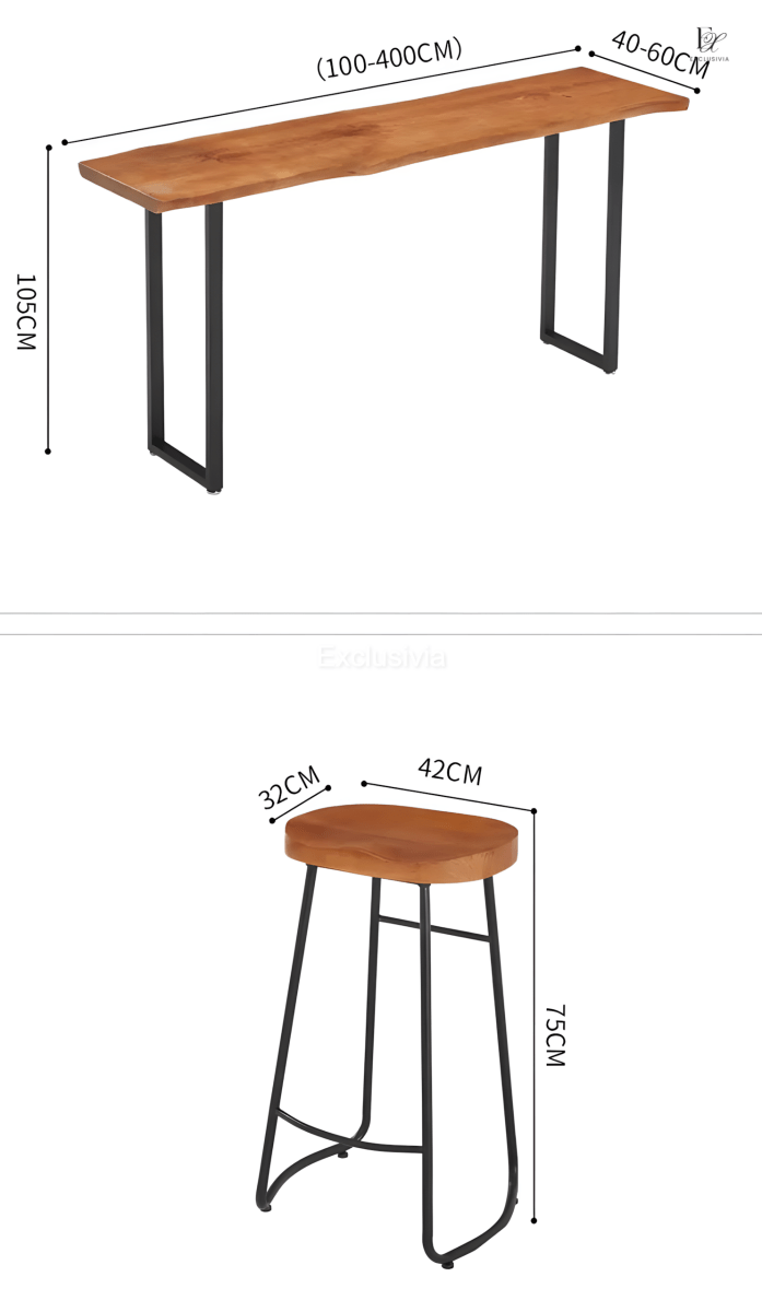 NATHAN Bar Table Chair Wood - Exclusivia