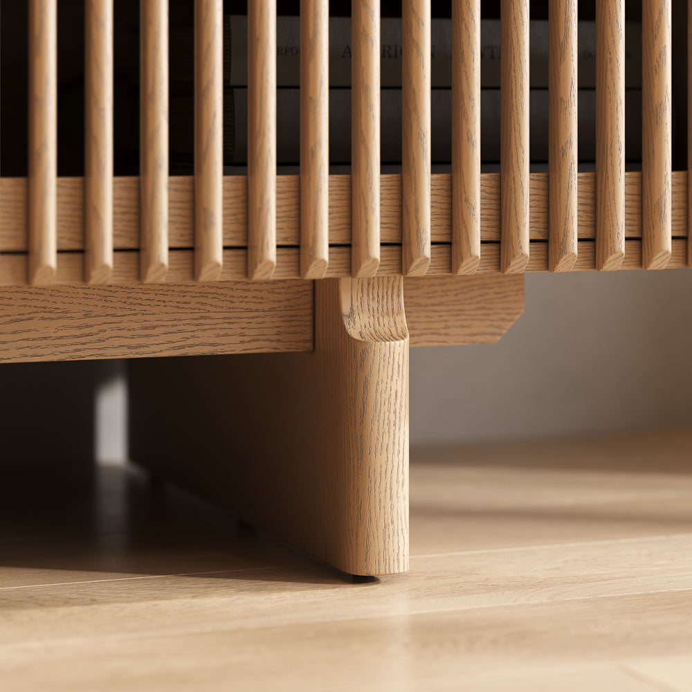 Valmere Mid-Century Fluted Media Console