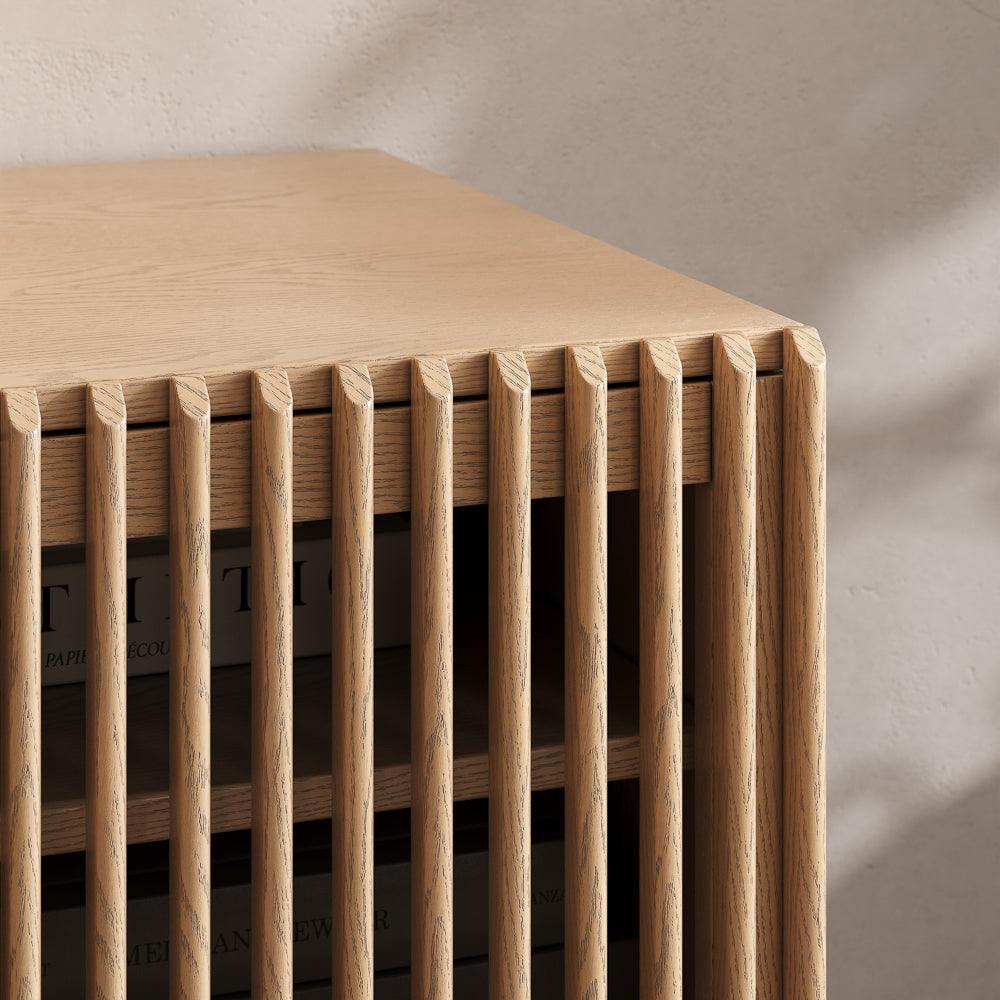 Valmere Mid-Century Fluted Media Console