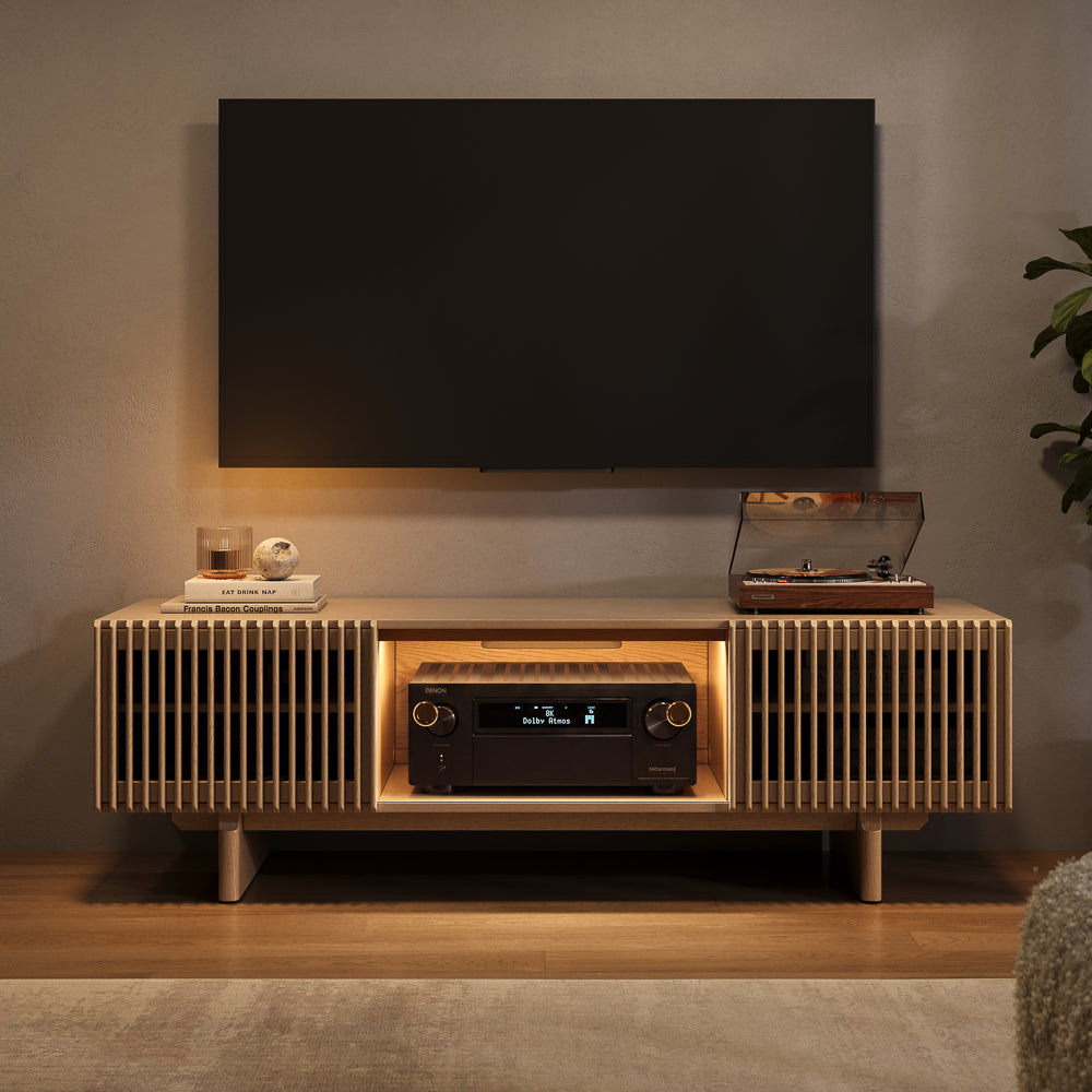 Valmere Mid-Century Fluted Media Console