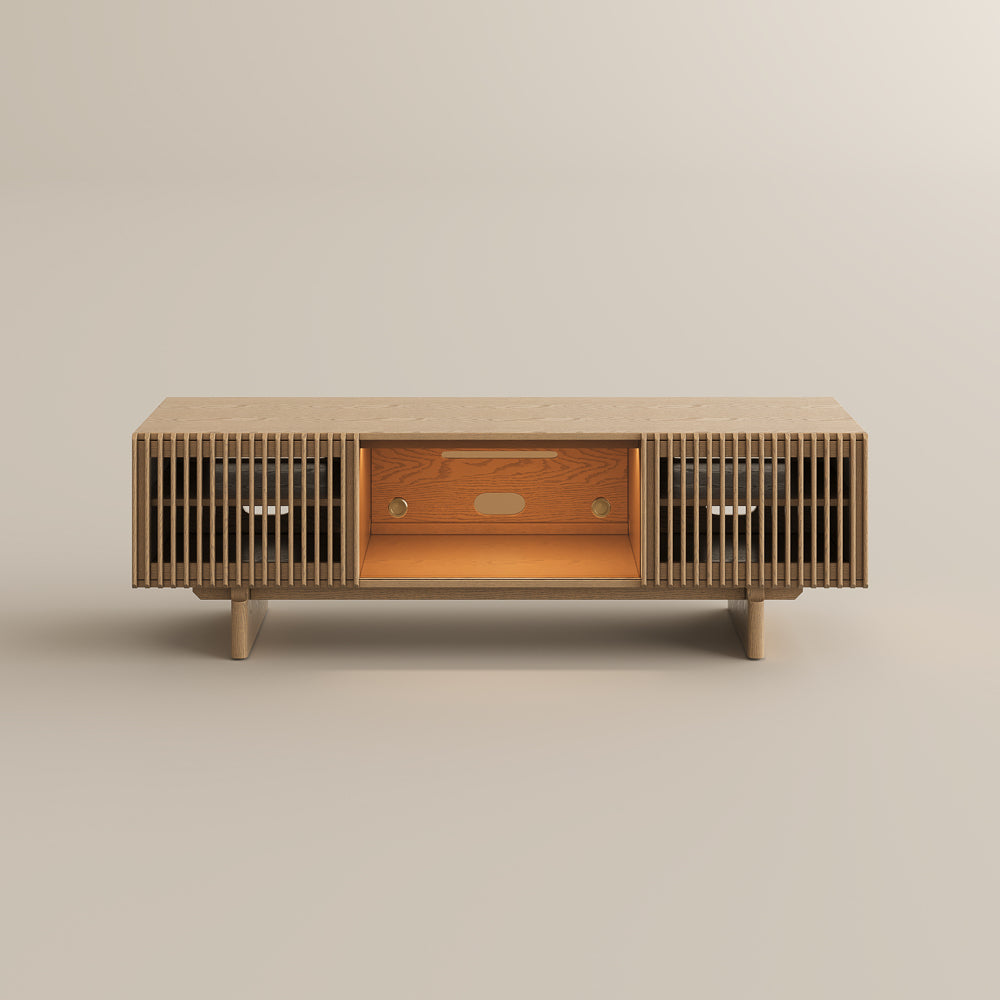 Valmere Mid-Century Fluted Media Console