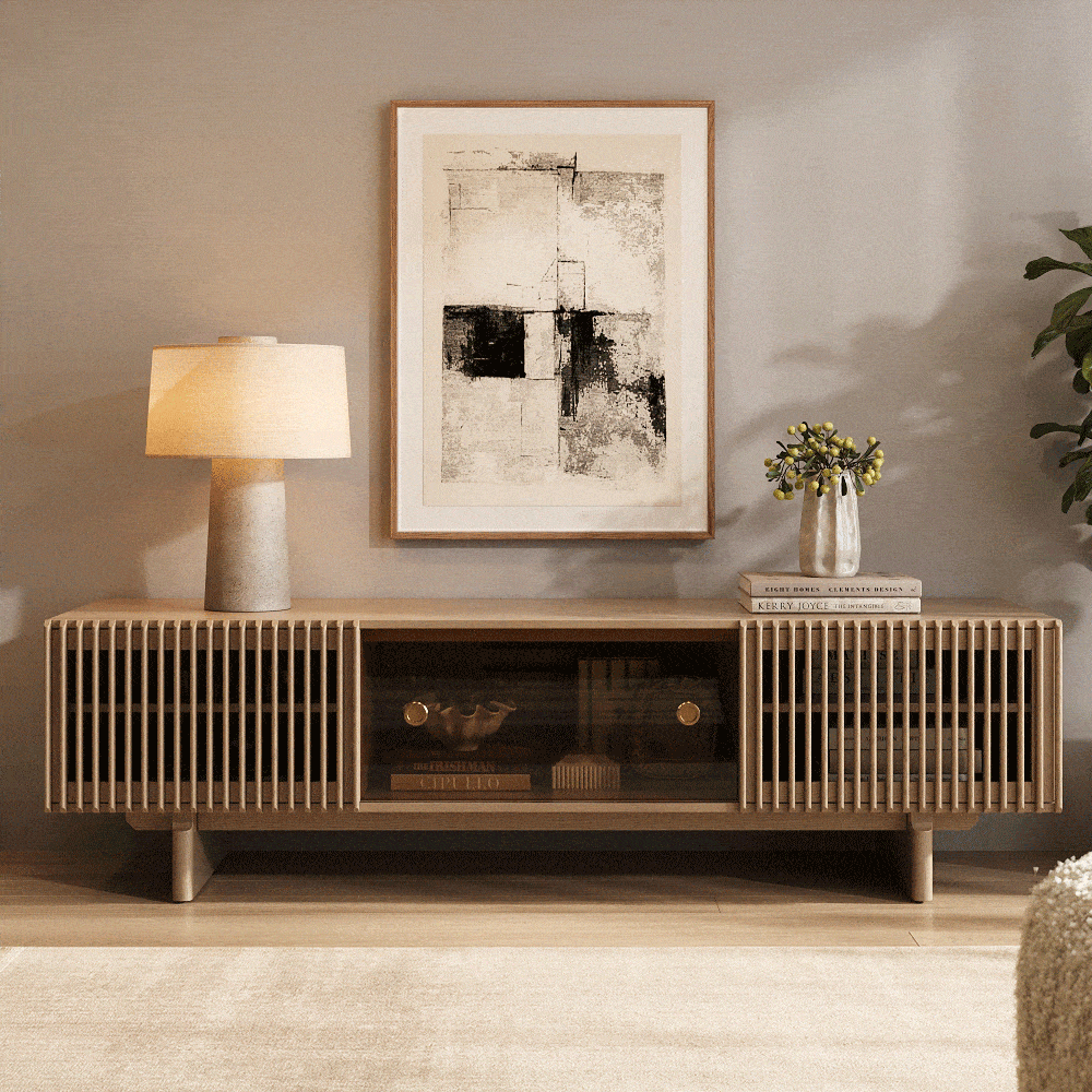 Valmere Mid-Century Fluted Media Console