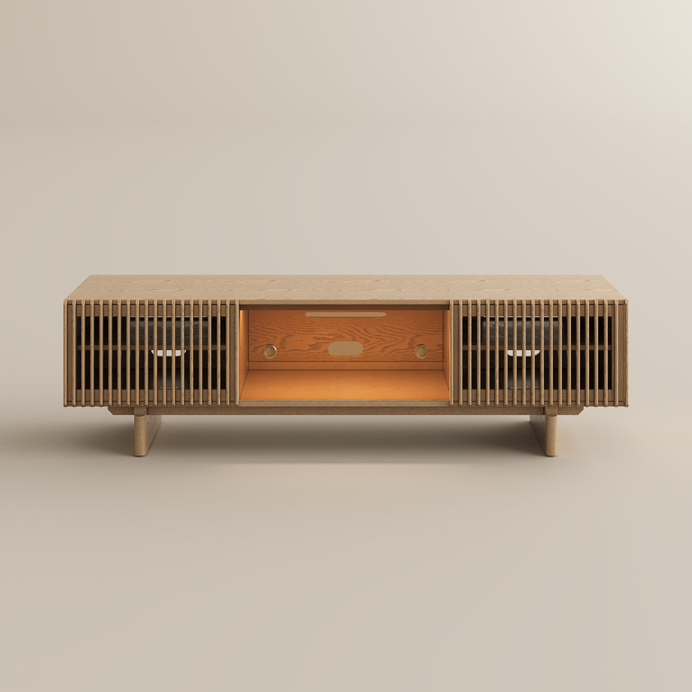 Valmere Mid-Century Fluted Media Console