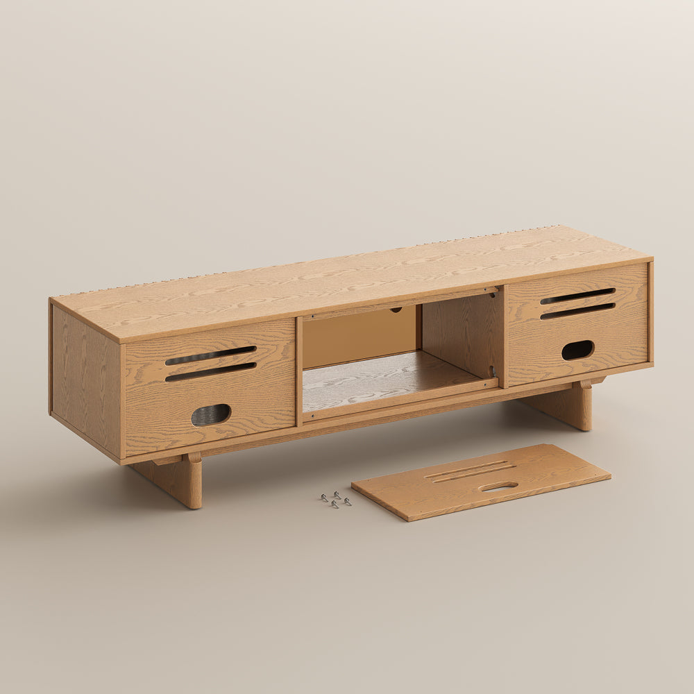 Valmere Mid-Century Fluted Media Console