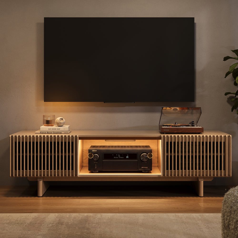 Valmere Mid-Century Fluted Media Console