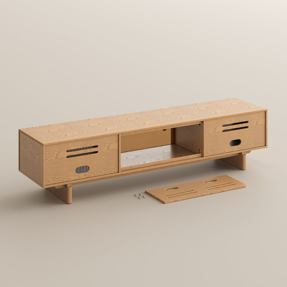 Valmere Mid-Century Fluted Media Console