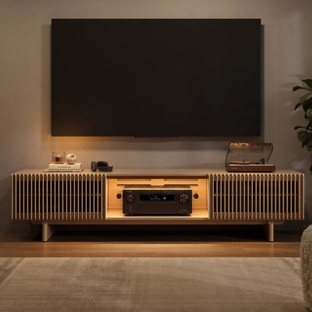Valmere Mid-Century Fluted Media Console