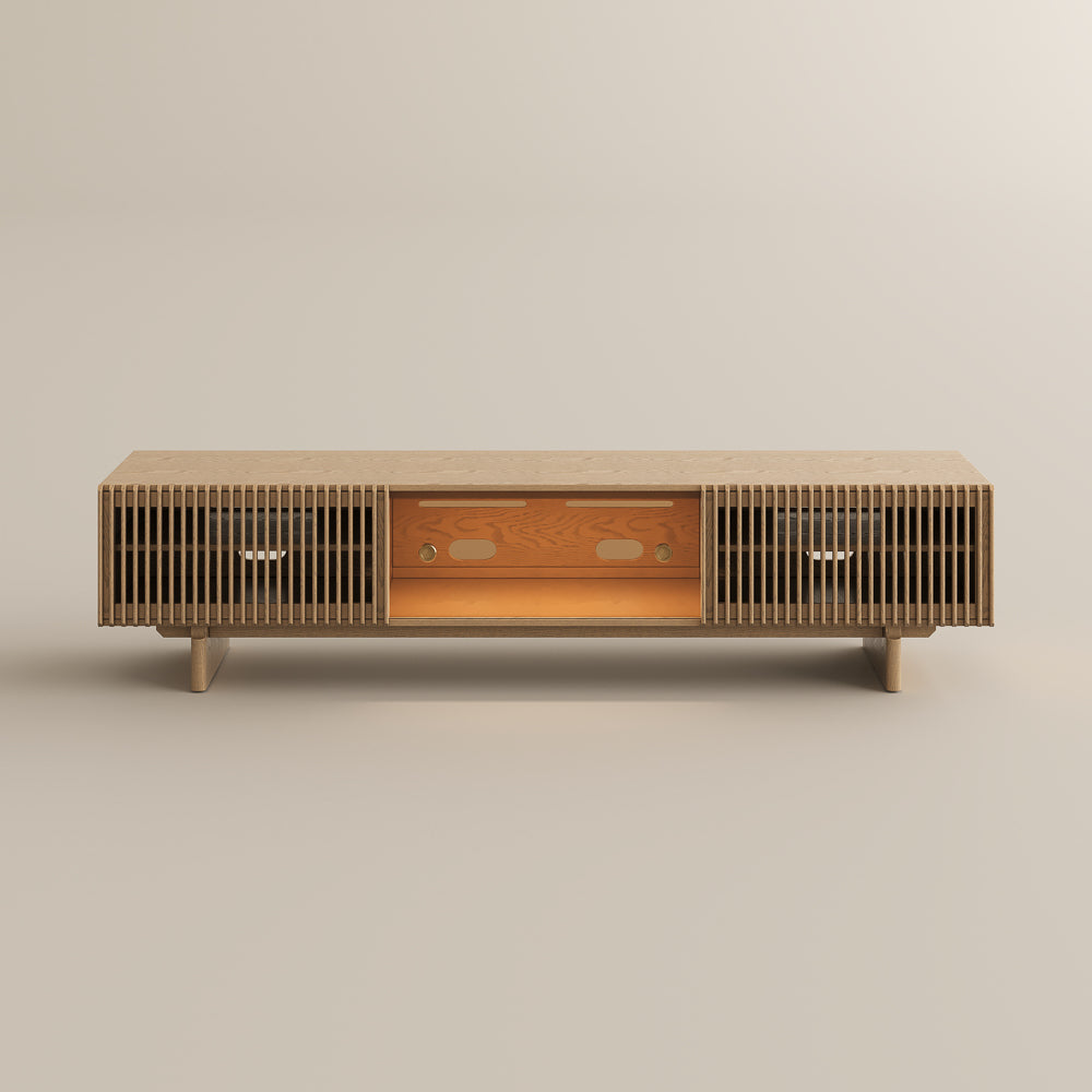 Valmere Mid-Century Fluted Media Console