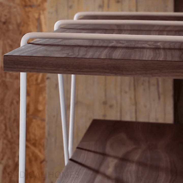 Nero Modern Industrial Solid Wood Display Shelf - Exclusivia