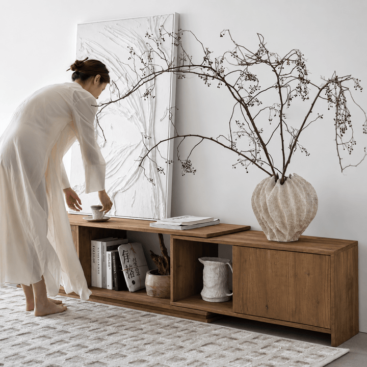 Nile Extendable Solid Wood TV Console - Exclusivia