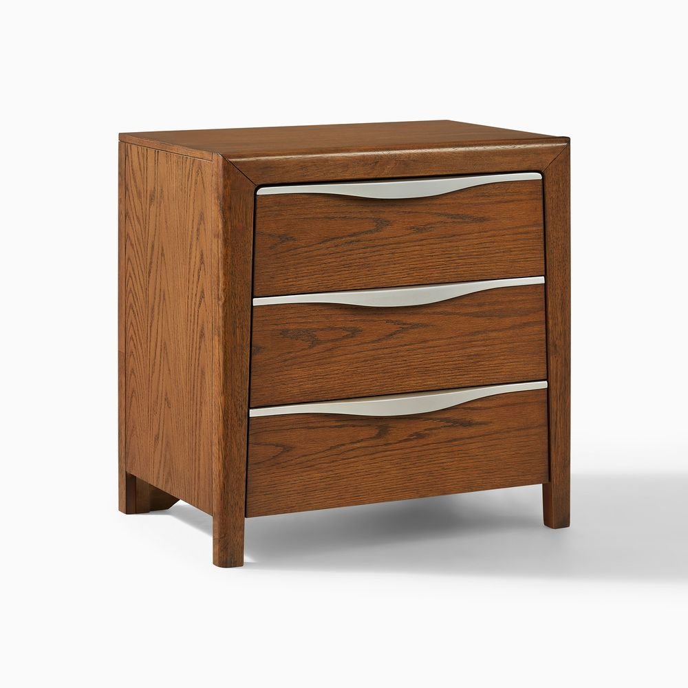 Nils 3 - Drawer Nightstand, 66 cm - Exclusivia