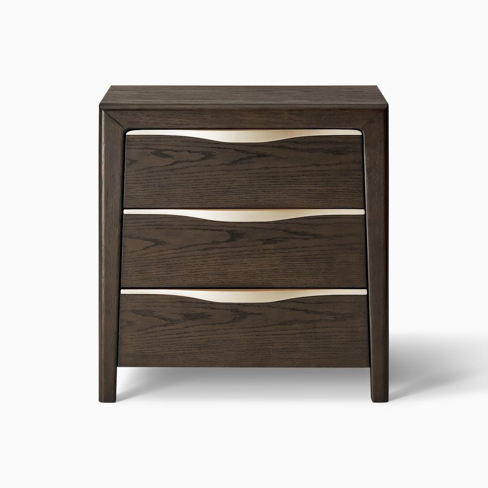 Nils 3 - Drawer Nightstand, 66 cm - Exclusivia