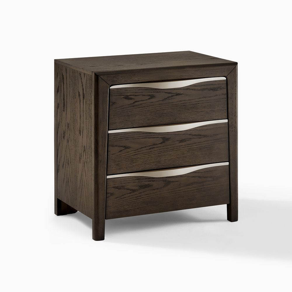 Nils 3 - Drawer Nightstand, 66 cm - Exclusivia