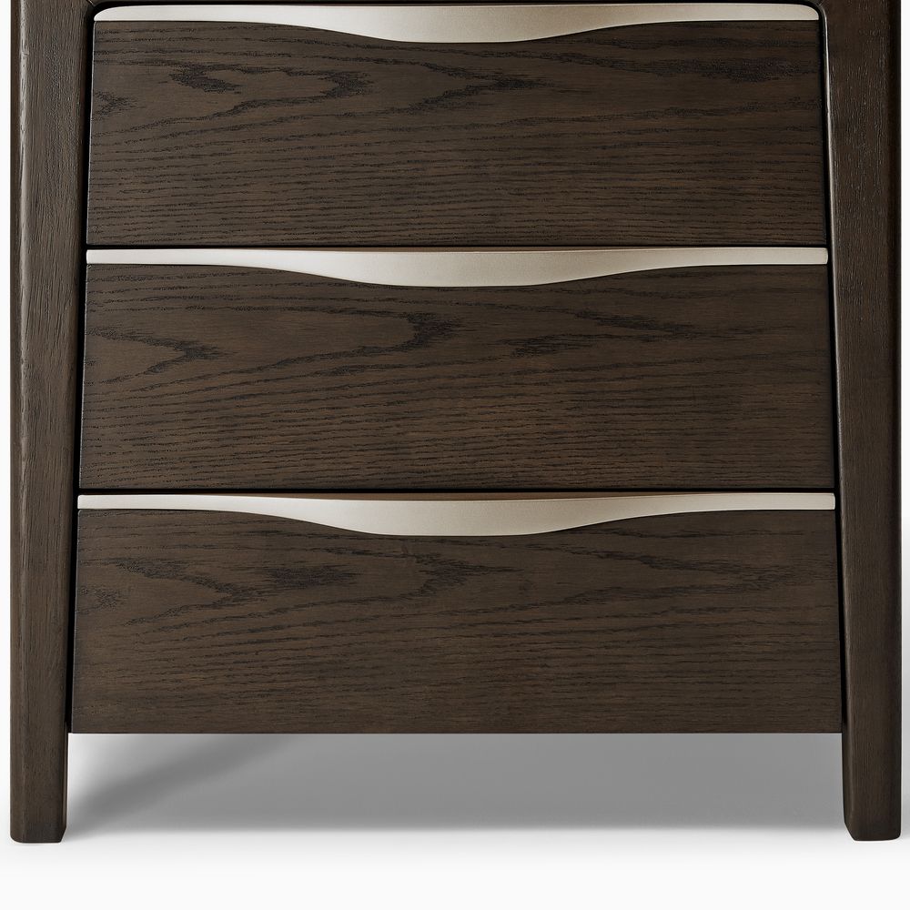 Nils 3 - Drawer Nightstand, 66 cm - Exclusivia