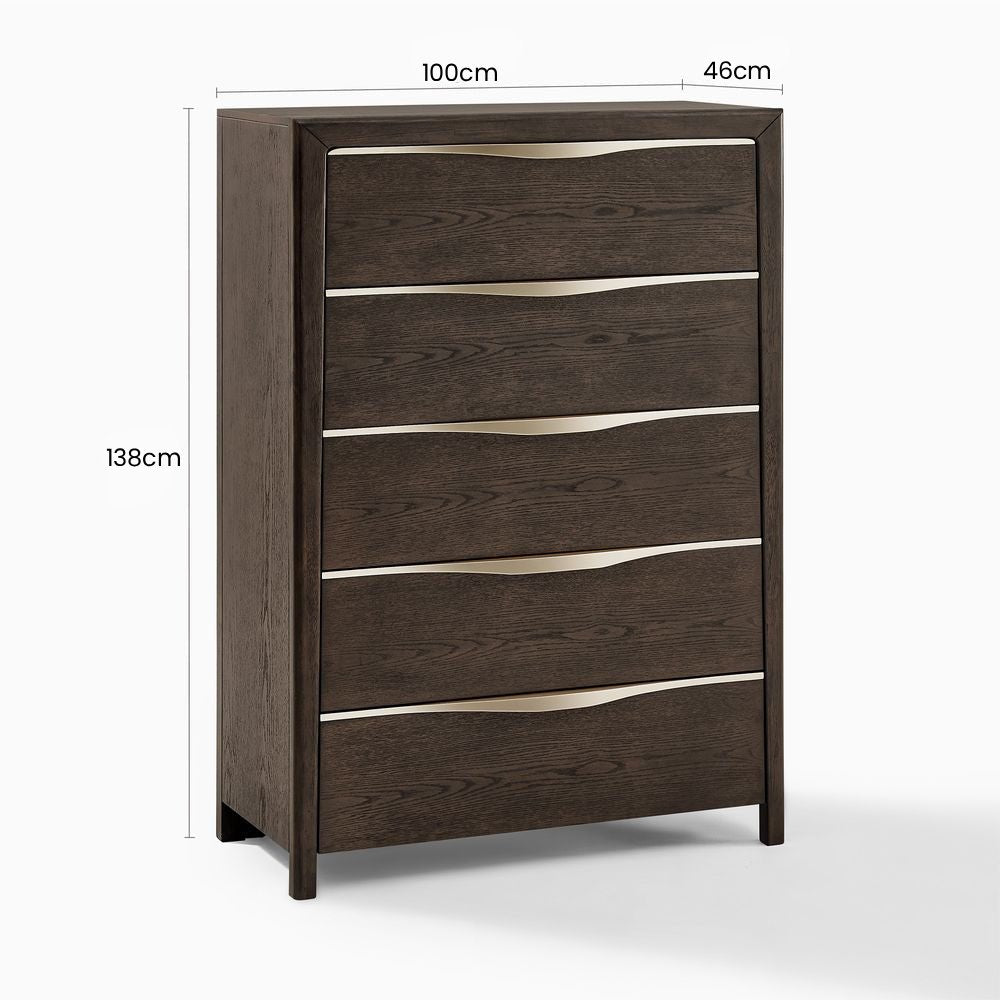 Nils 5 - Drawer Chest, 100 cm - Exclusivia