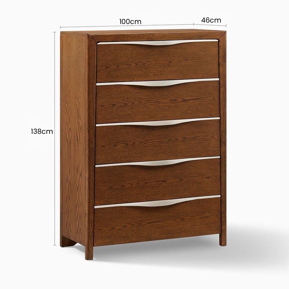 Nils 6 - Drawer Dresser, 160 cm - Exclusivia