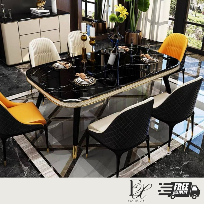 NIX Modern Marble Dining Table - Exclusivia