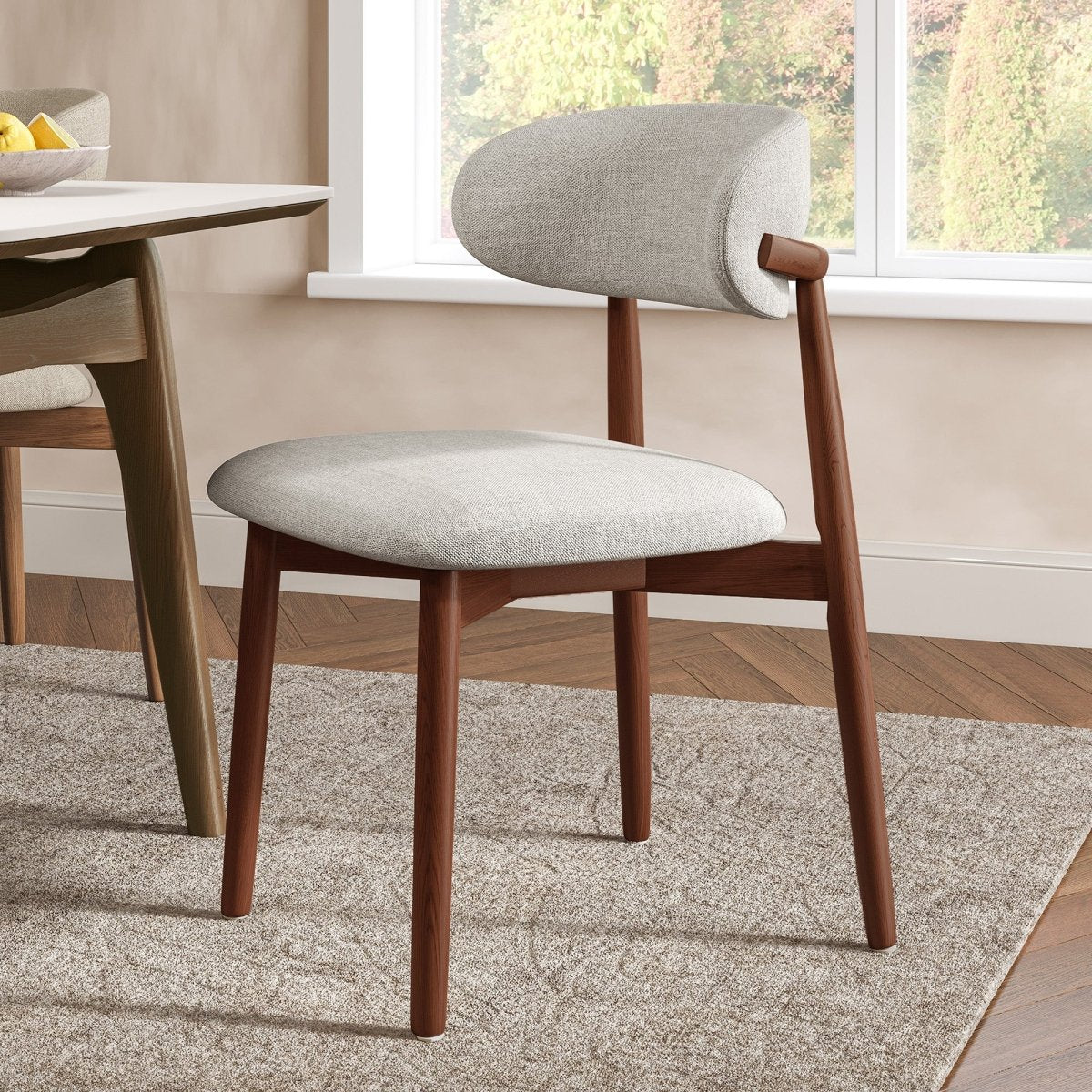 Noelle Cotton Linen Dining Chairs (Set of 2) - Exclusivia
