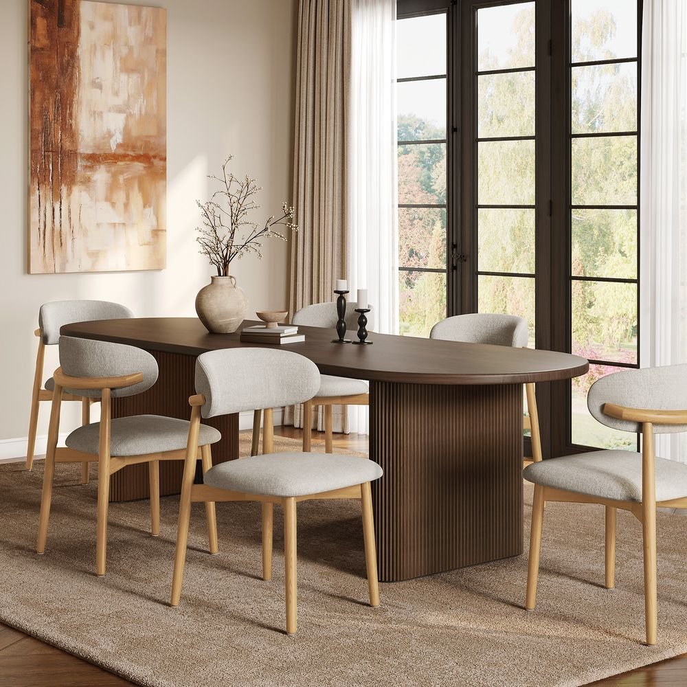 Noelle Cotton Linen Dining Chairs (Set of 2) - Exclusivia