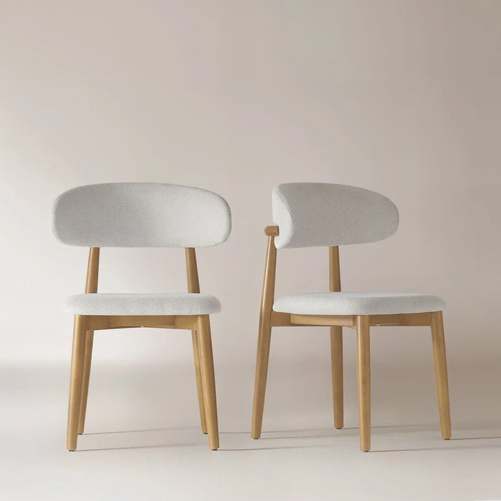 Noelle Cotton Linen Dining Chairs (Set of 2) - Exclusivia