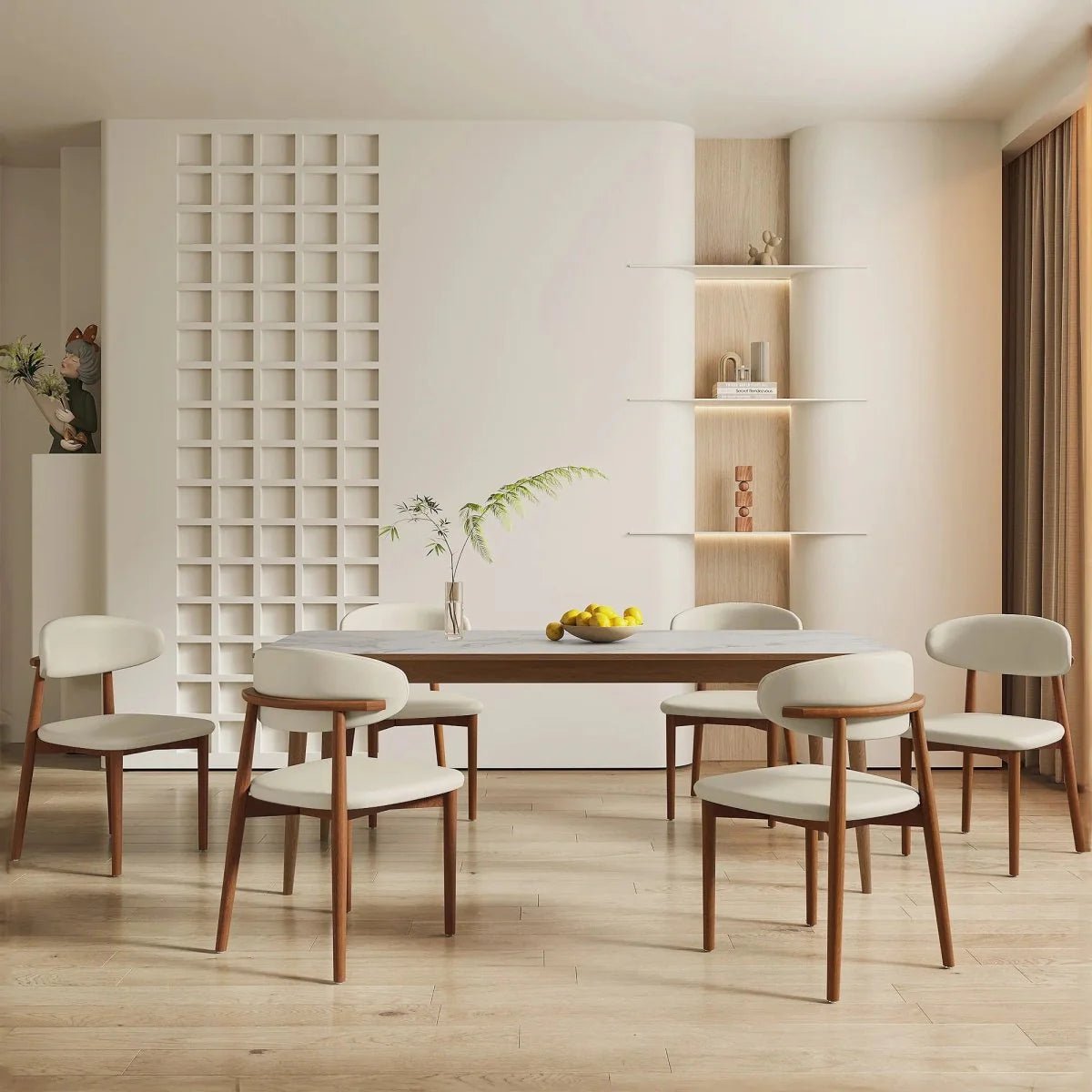 Noelle Cotton Linen Dining Chairs (Set of 2) - Exclusivia