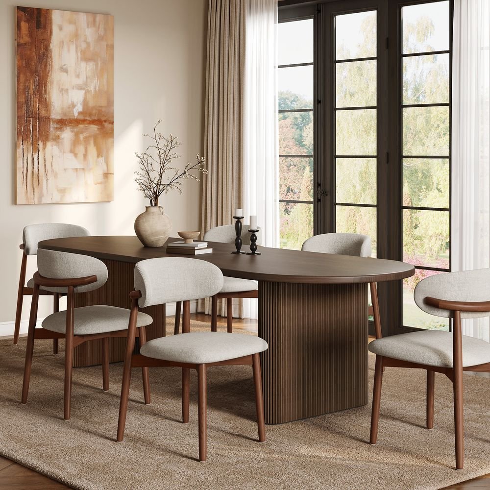 Noelle Cotton Linen Dining Chairs (Set of 2) - Exclusivia