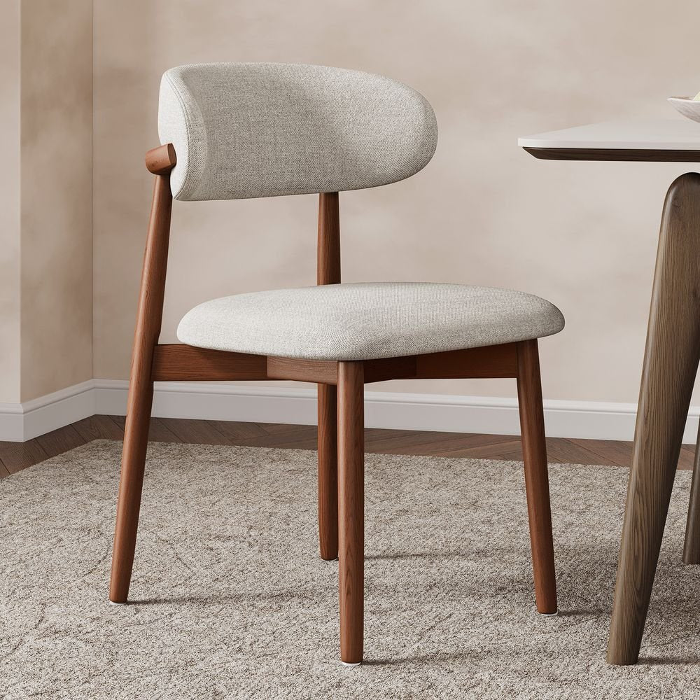 Noelle Cotton Linen Dining Chairs (Set of 2) - Exclusivia