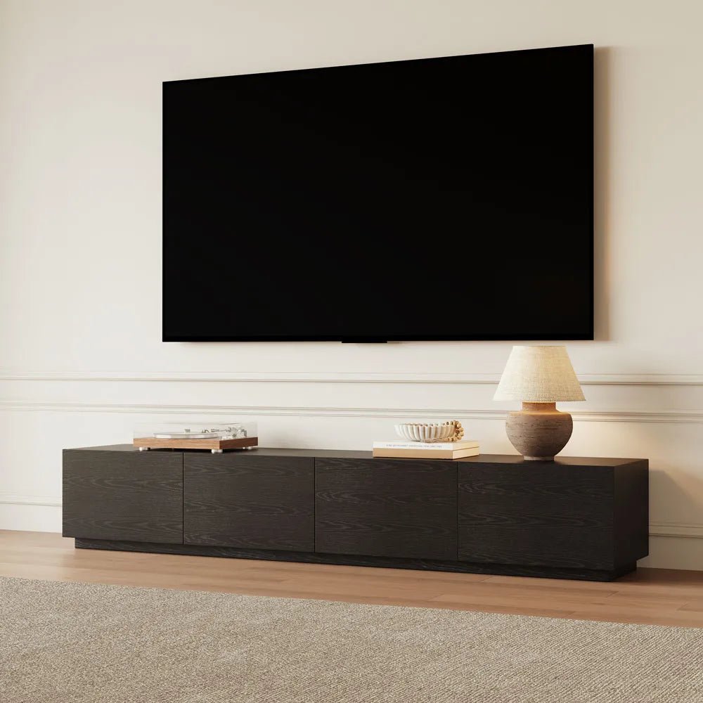 Noir 200 cm Modern Drawer TV Console - Exclusivia