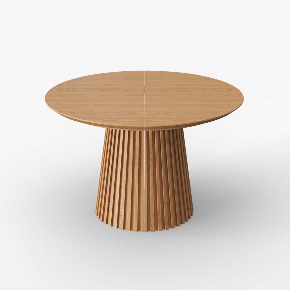 Nora Solid Wood Fluted Dining Table - Exclusivia