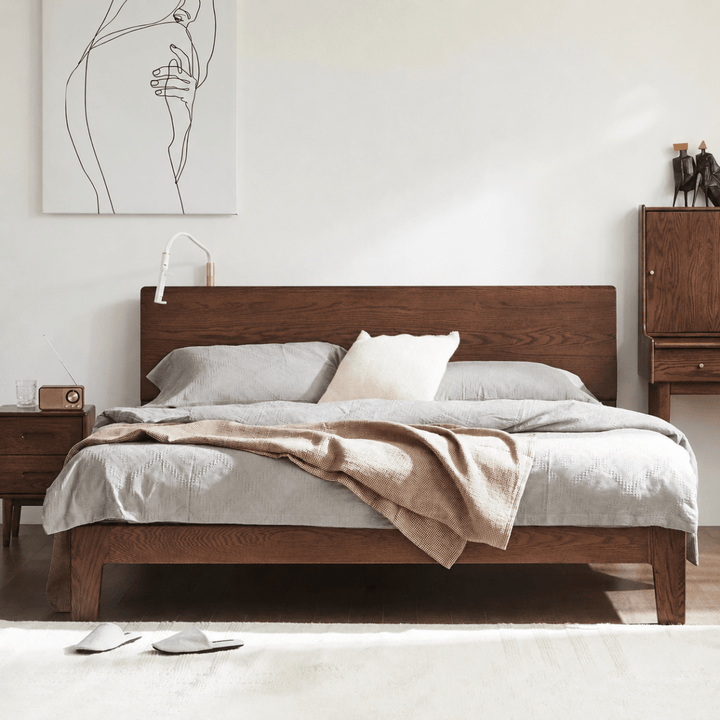 Nordal Oak Platform Bed - Exclusivia