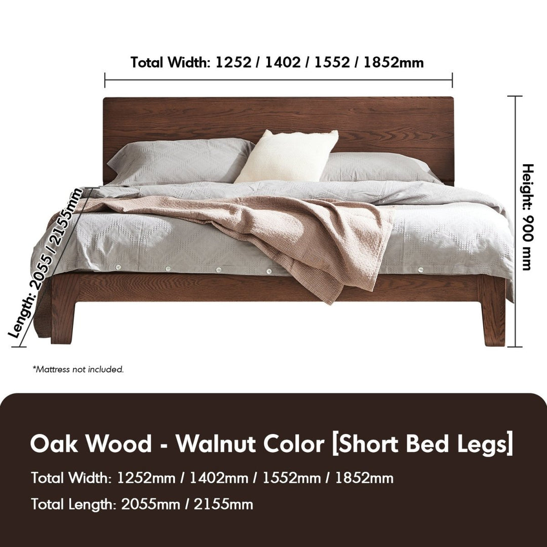 Nordal Oak Platform Bed - Exclusivia