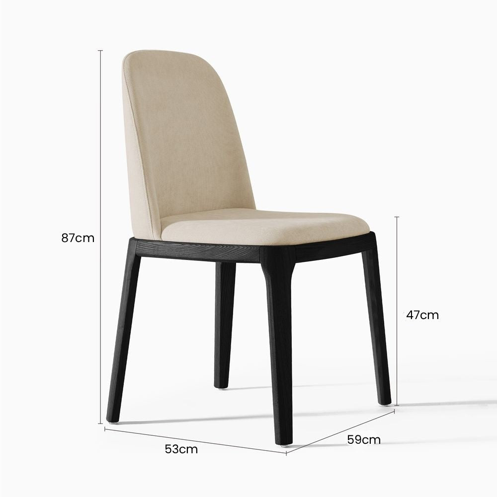 Norrin Cotton Linen Dining Chairs (Set of 2) - Exclusivia