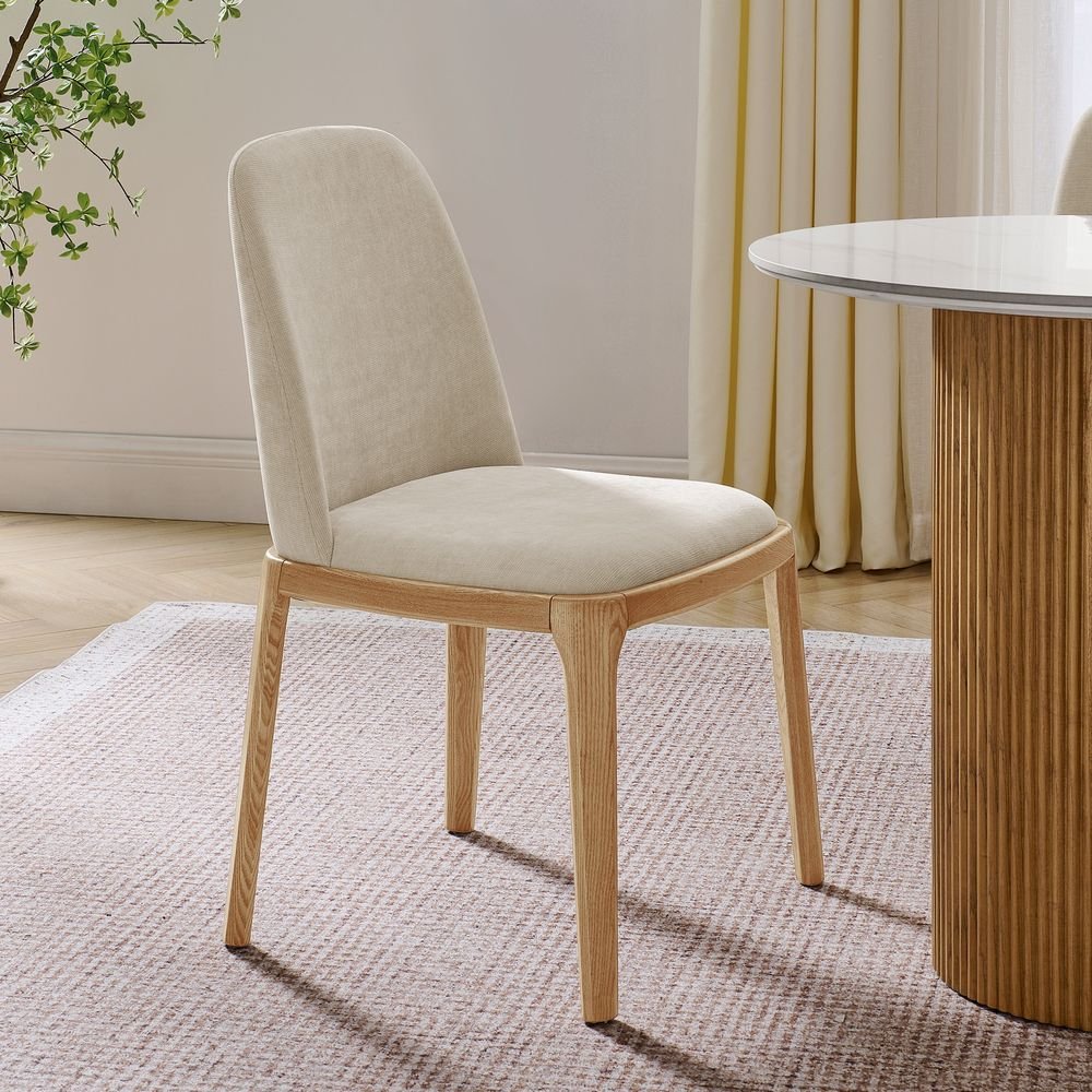 Norrin Cotton Linen Dining Chairs (Set of 2) - Exclusivia