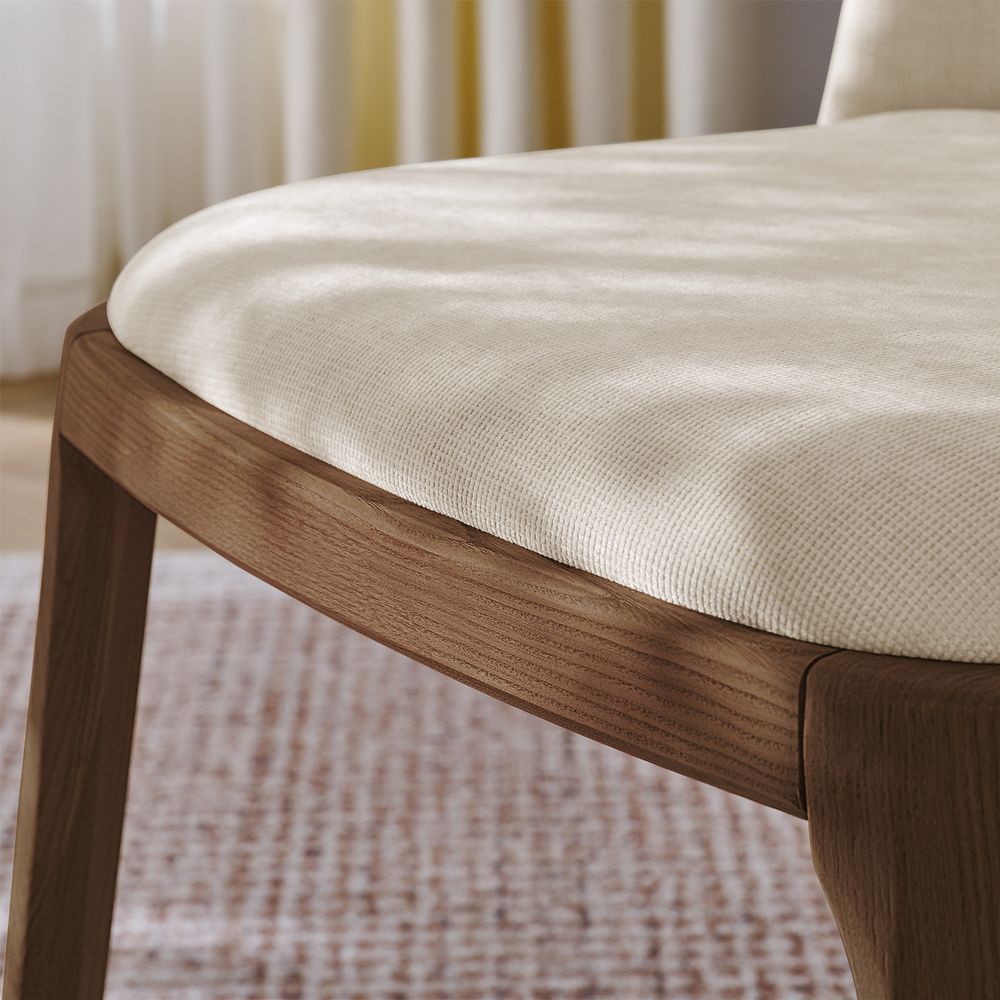 Norrin Cotton Linen Dining Chairs (Set of 2) - Exclusivia