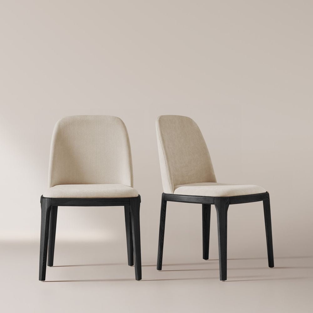 Norrin Cotton Linen Dining Chairs (Set of 2) - Exclusivia