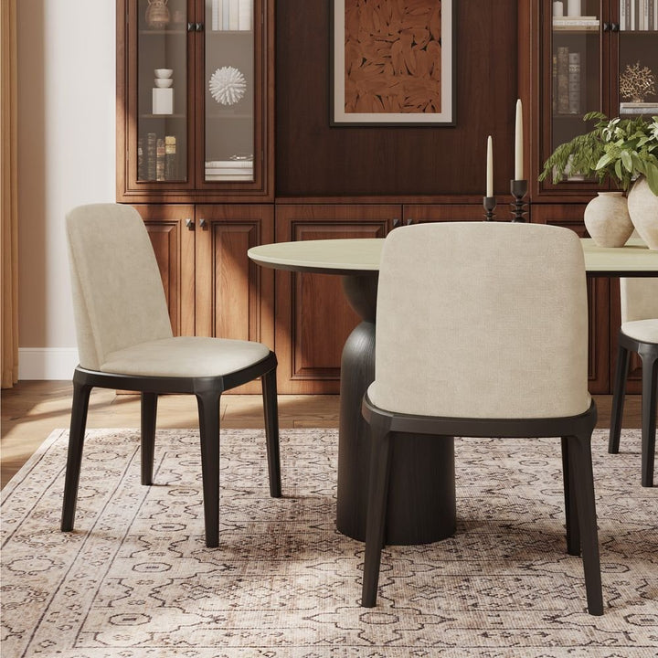 Norrin Cotton Linen Dining Chairs (Set of 2) - Exclusivia