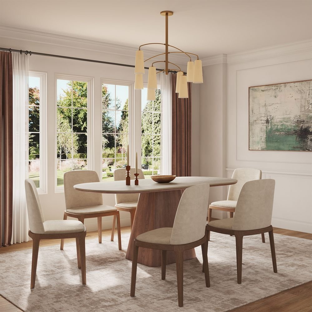 Norrin Cotton Linen Dining Chairs (Set of 2) - Exclusivia