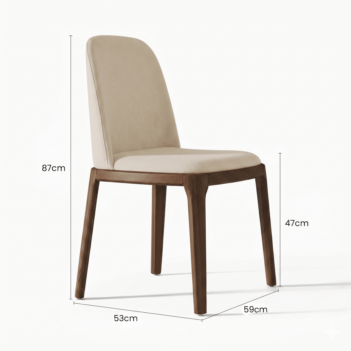Norrin Cotton Linen Dining Chairs (Set of 2) - Exclusivia