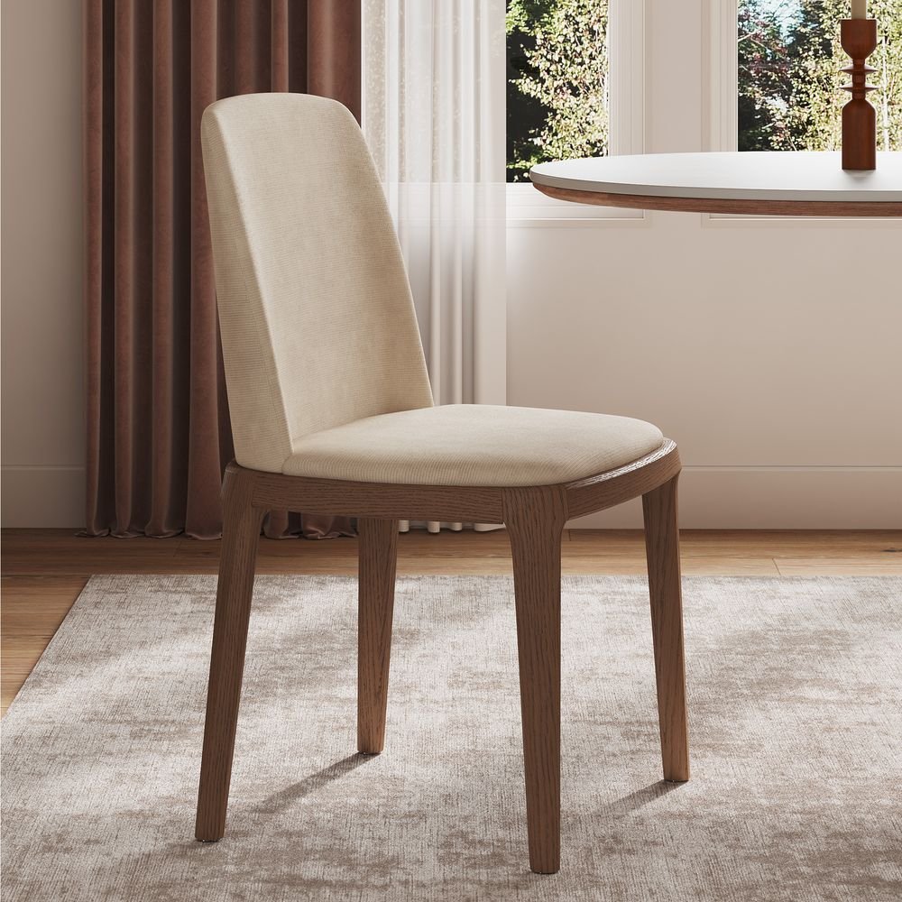 Norrin Cotton Linen Dining Chairs (Set of 2) - Exclusivia