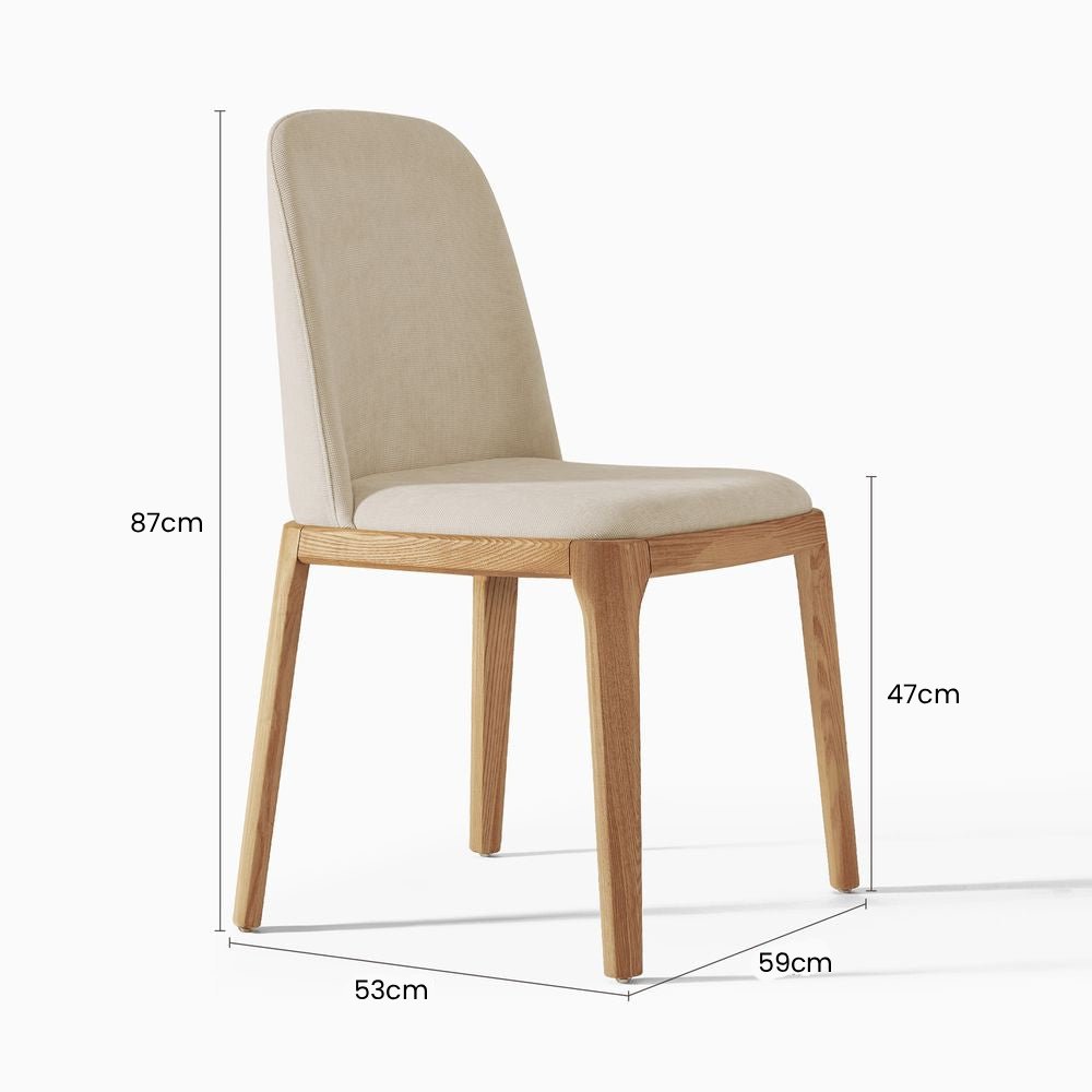 Norrin Cotton Linen Dining Chairs (Set of 2) - Exclusivia