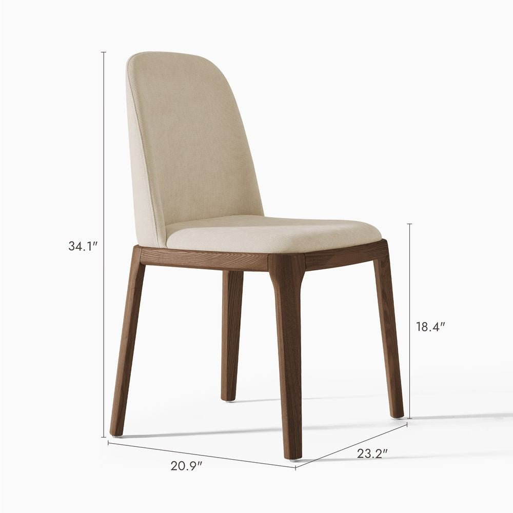 Norrin Cotton Linen Dining Chairs (Set of 2) - Exclusivia