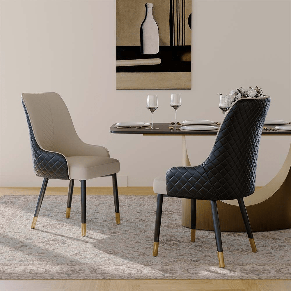 Norrin – Set of 2 Modern Upholstered Dining Chairs - Exclusivia